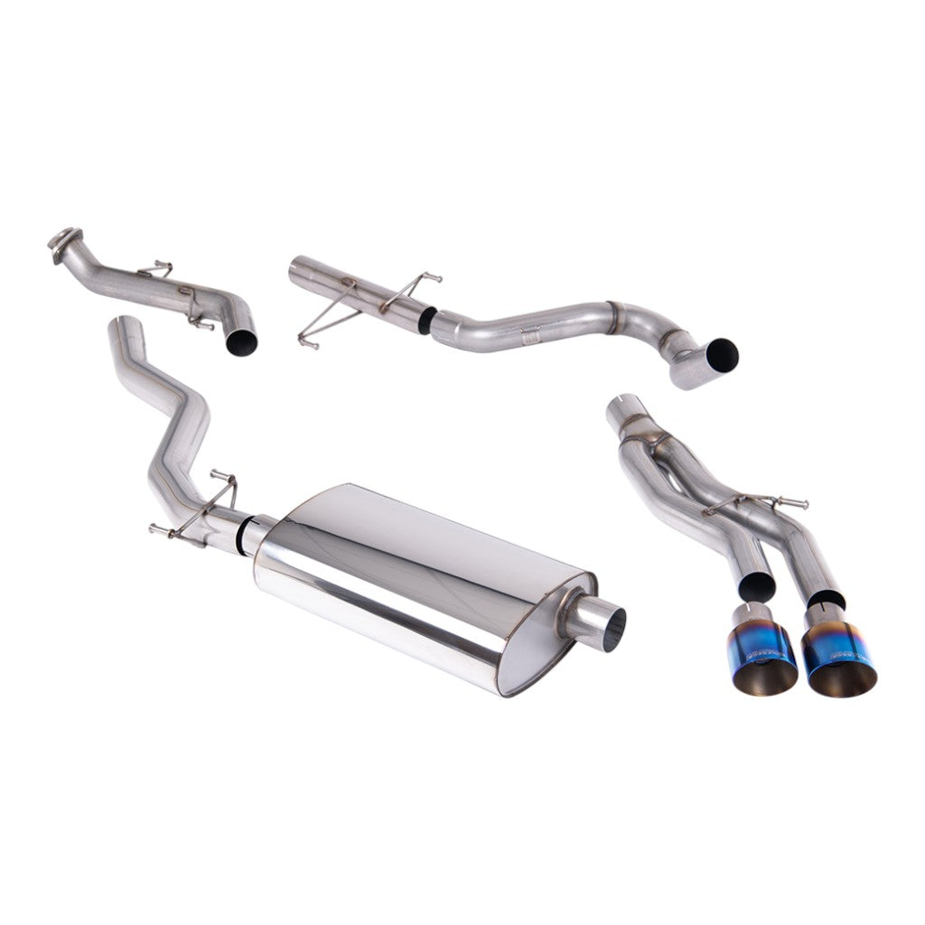 MILLTEK SSXTY220 Вихлопна система Cat-Back, 3" (насадки GT-100, синій титан) для TOYOTA Tacoma 2.4L Turbo Hybrid Crew / Ext. Cab 2024- Photo-0 