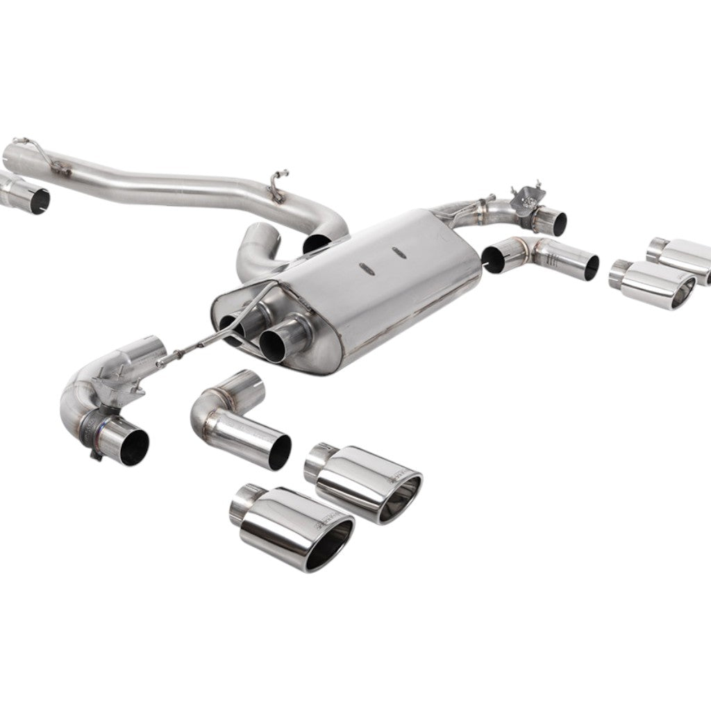 MILLTEK SSXVW643 Вихлопна система Cat-Back, 3.15" (поліровані насадки) для VW Golf R (MK7.5) Photo-0 