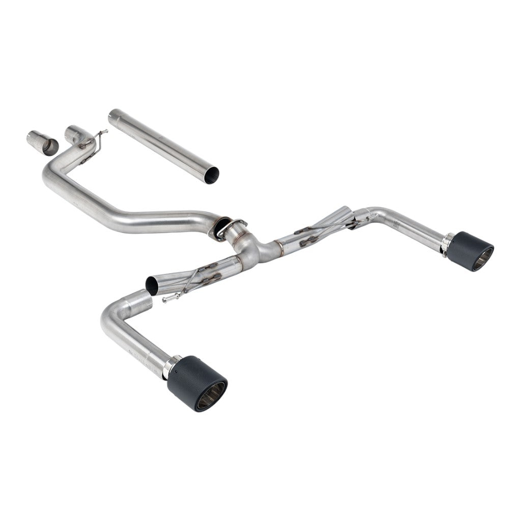 MILLTEK SSXVW682 Вихлопна система Cat-Back, 3.15" (насадки JET-115, карбон) для VW Golf GTI (MK8 / MK8.5) Photo-0 