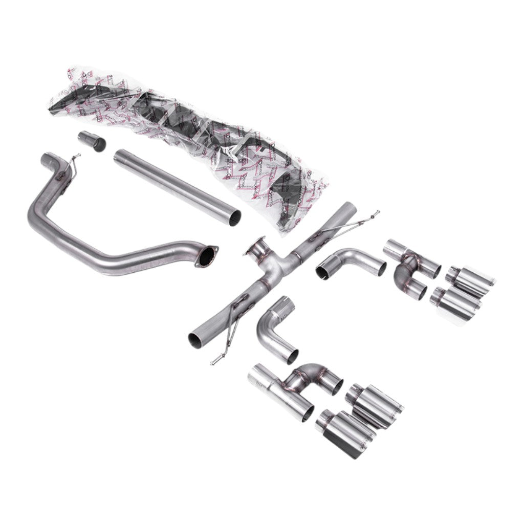 MILLTEK SSXVW692 Вихлопна система Cat-Back, 3.15" (насадки GT-115, поліровані) для VW Golf GTI (MK8) Photo-0 