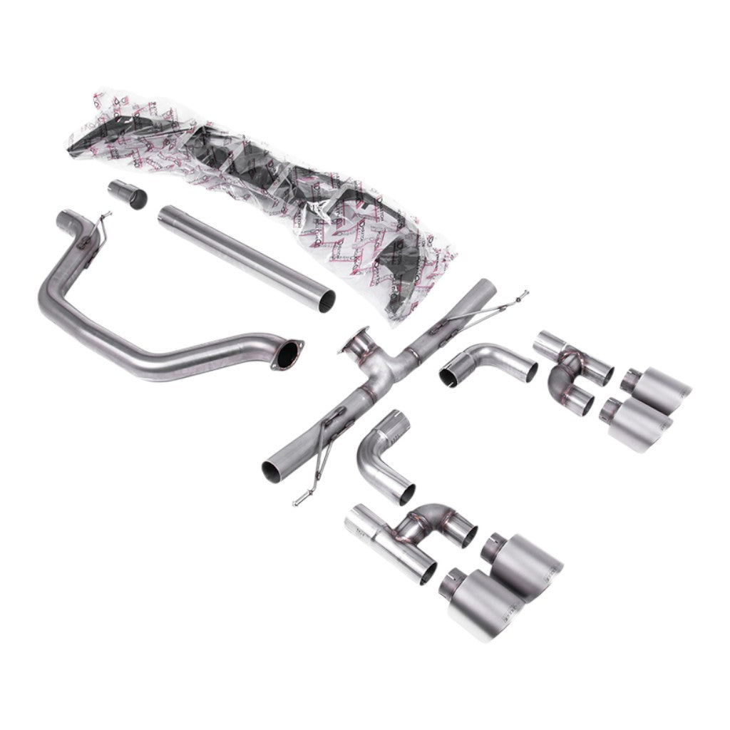 MILLTEK SSXVW694 Вихлопна система Cat-Back, 3.15" (насадки GT-115, титан) для VW Golf GTI (MK8) Photo-0 