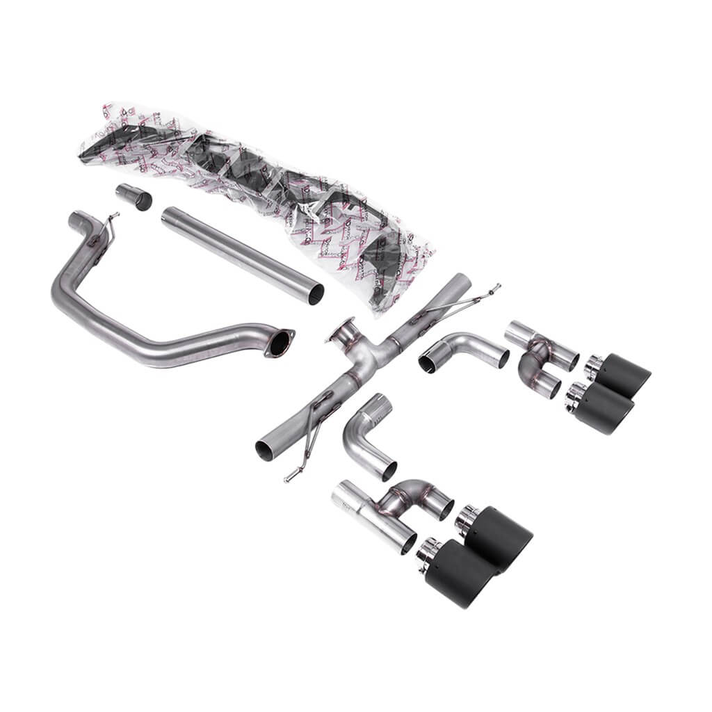 MILLTEK SSXVW696 Вихлопна система Cat-Back, 3.15" (насадки JET-115, карбон) для VW Golf GTI (MK8) Photo-0 