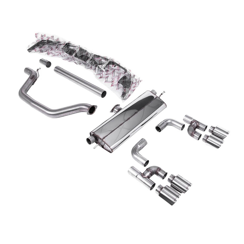 MILLTEK SSXVW701 Вихлопна система Cat-Back, 3.15" (насадки GT-115, поліровані) для VW Golf GTI (MK8) Photo-0 