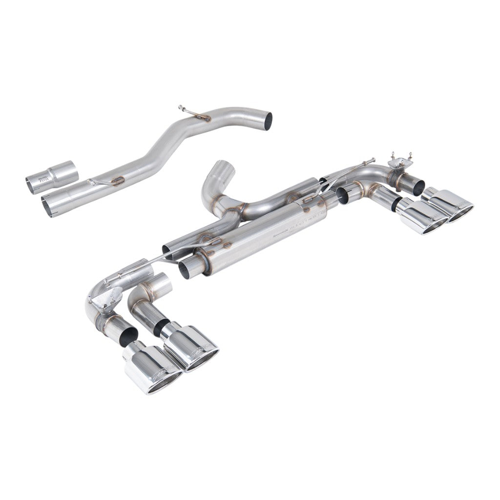 MILLTEK SSXVW718 Вихлопна система Cat-Back, 3.15" (поліровані насадки) для VW Golf R (MK7) Photo-0 