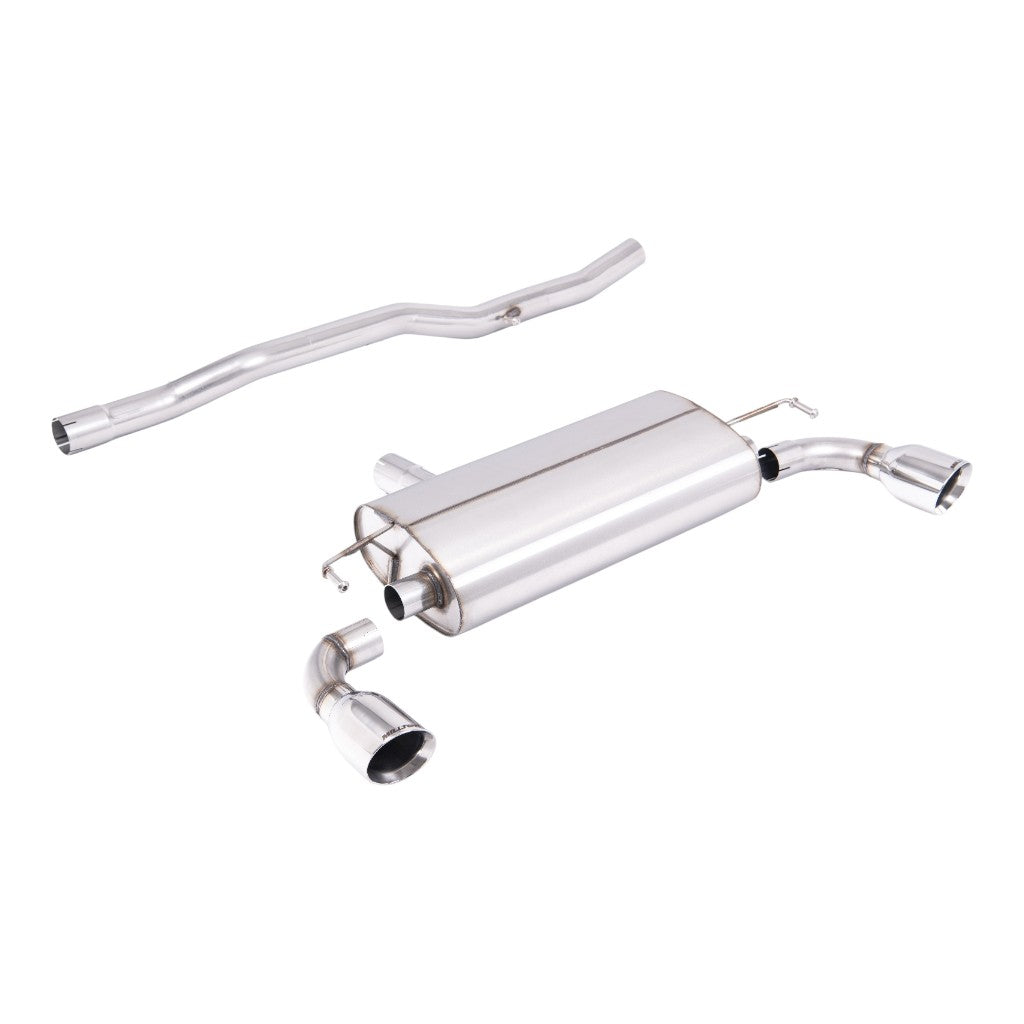 MILLTEK SSXVW771 Вихлопна система Cat-Back, 2.5" (насадки GT-100 з косим зрізом) для VW Golf R32 (MK4) Photo-0 