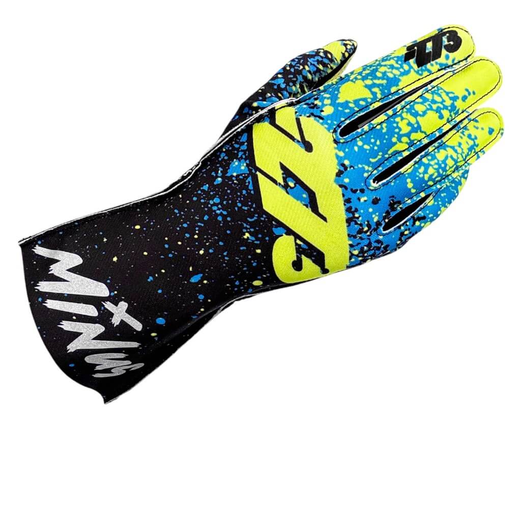 MINUS273 DRIPV3-FYCB-2XS Рукавички для картингу Drip V3, Жовтий Флуо / Блакитний / Чорний, Розмір 2XS Photo-2 