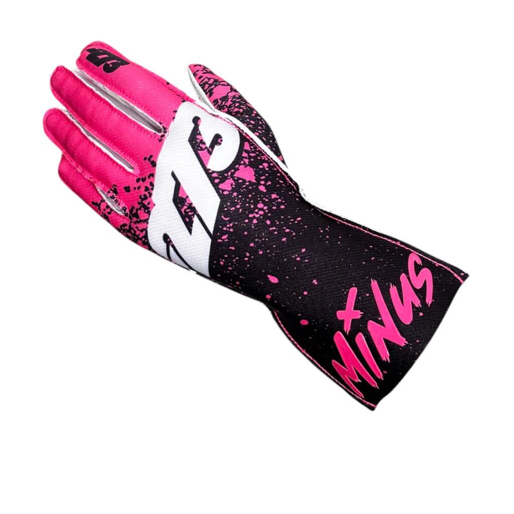 MINUS273 DRIPV3-HPBW-M Рукавички для картингу Drip V3, Рожевий / Чорний / Білий, Розмір M Photo-1 