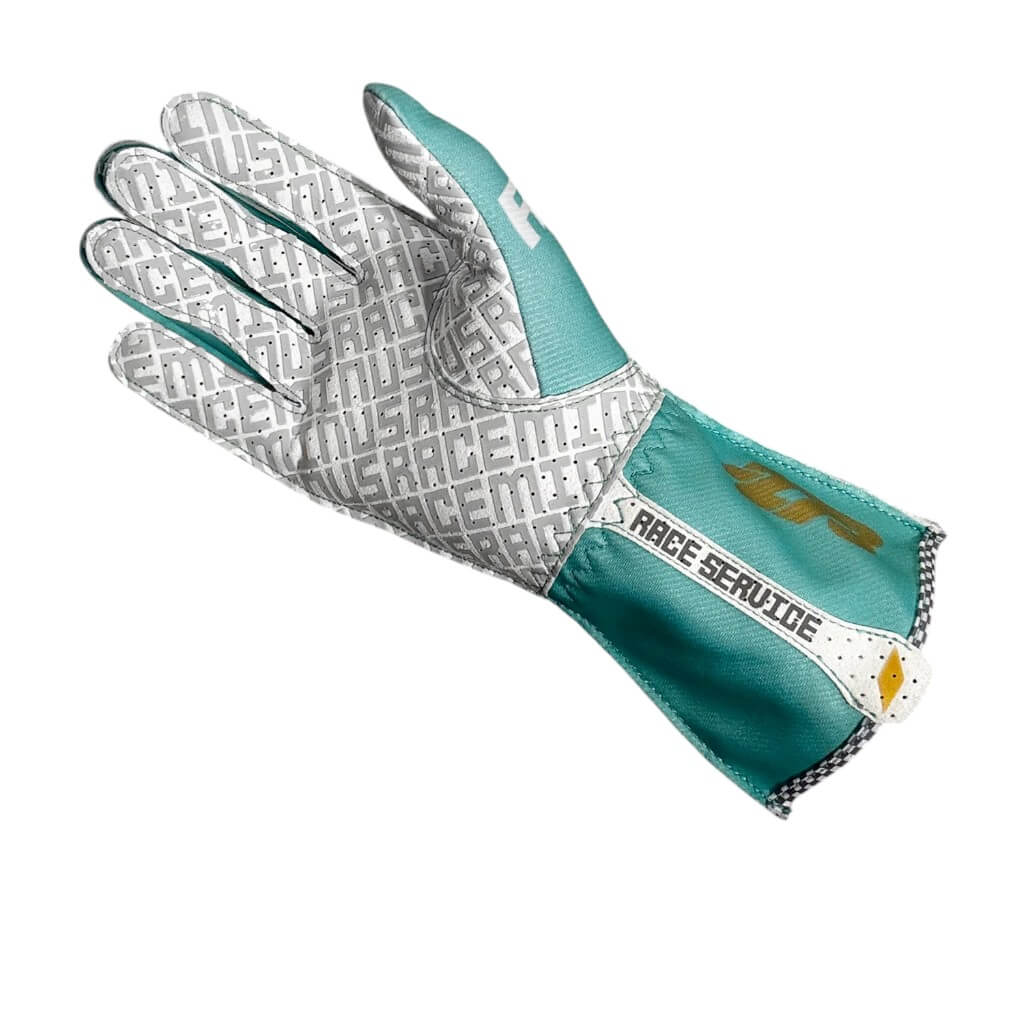 MINUS273 RS-AG-3XS Рукавички для картингу M273 x RS, Аква / Сірий, Розмір 3XS Photo-2 