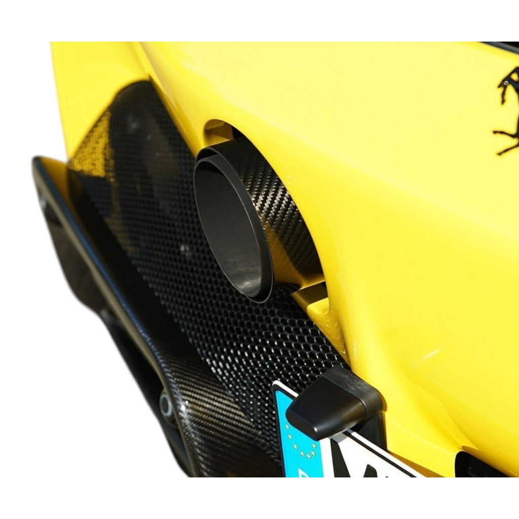 NOVITEC F1 090 50 Вихлопні труби, чорні з накладкою з глянсового карбону, 2 шт для FERRARI SF90 2019- Photo-1 