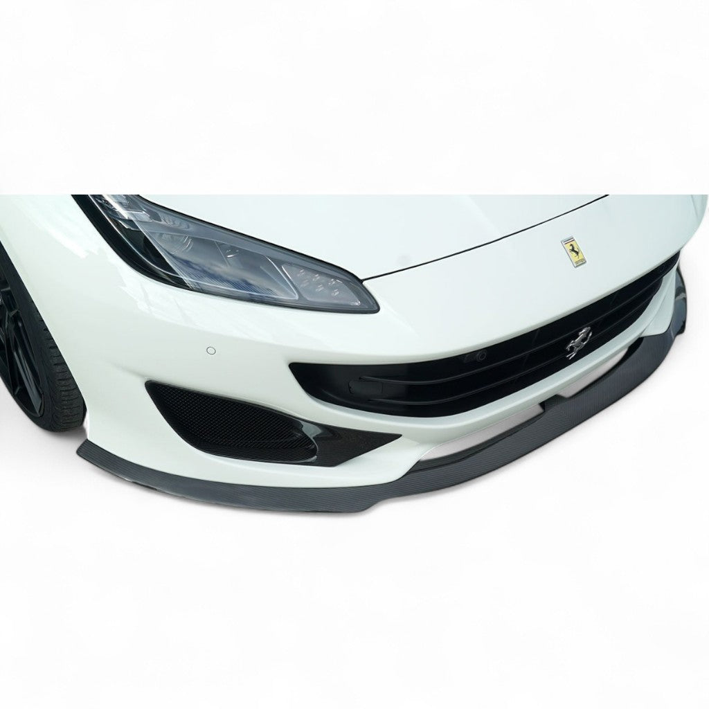 NOVITEC F6 333 40 Накладка переднього спойлера, видимий карбон для FERRARI Portofino 2017-2023 Photo-1 