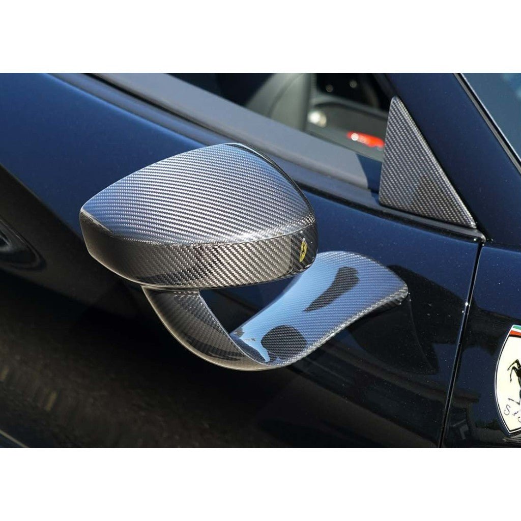 NOVITEC F6 444 42 Дзеркала N-Largo Variant 2 для авто без кругового радара, видимий карбон для FERRARI F8 2019- Photo-1 