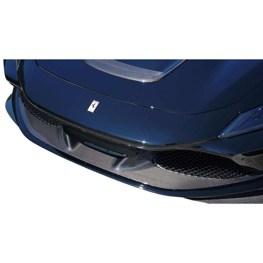 NOVITEC F6 444 50 Накладка переднього бампера, видимий карбон для FERRARI F8 2019- Photo-1 