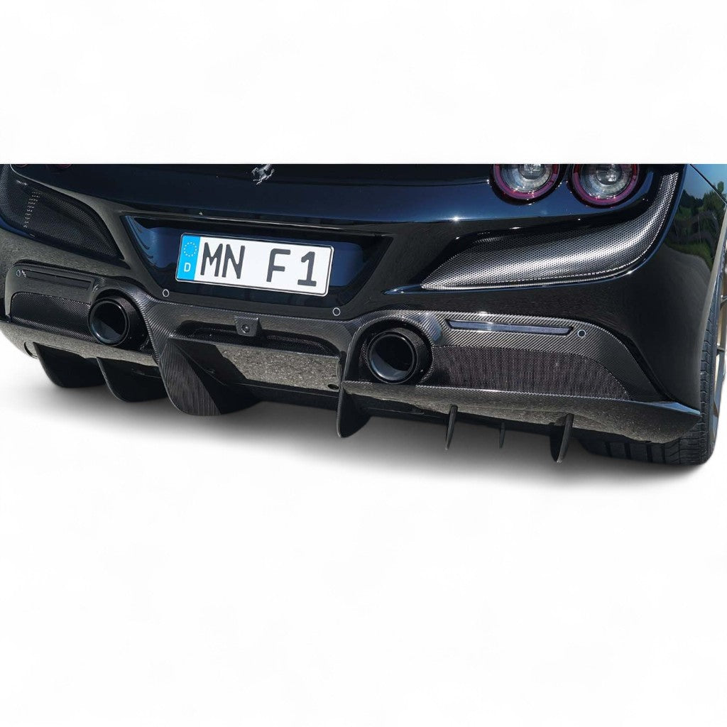 NOVITEC F6 444 59 Дифузор для авто з камерою заднього виду, видимий карбон для FERRARI F8 2019- Photo-1 