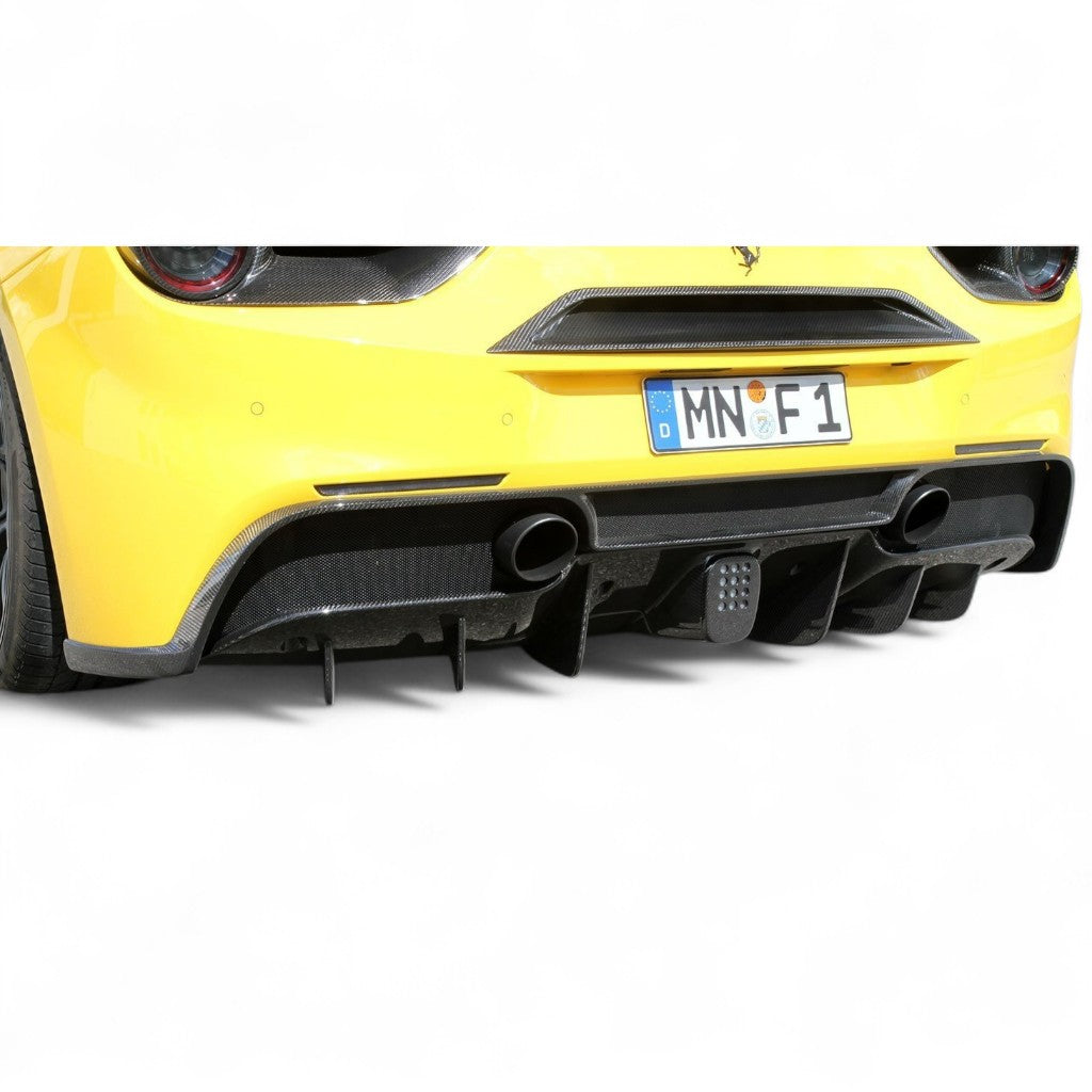 NOVITEC F6 488 38 Додаткова частина для дифузора, видимий карбон для FERRARI 488 2015-2019 Photo-1 