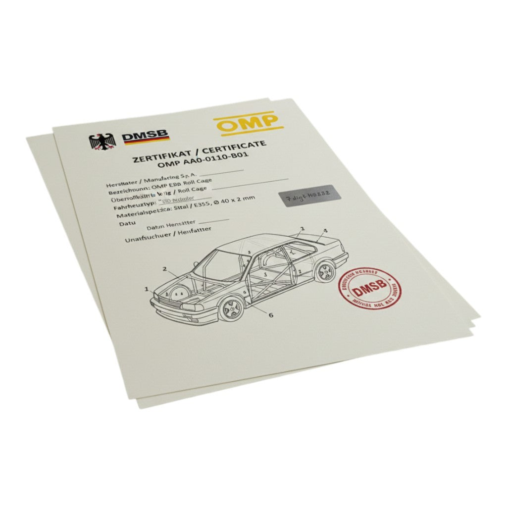 OMP AA0-0110-B01 Сертифікат каркаса безпеки DMSB Photo-0 