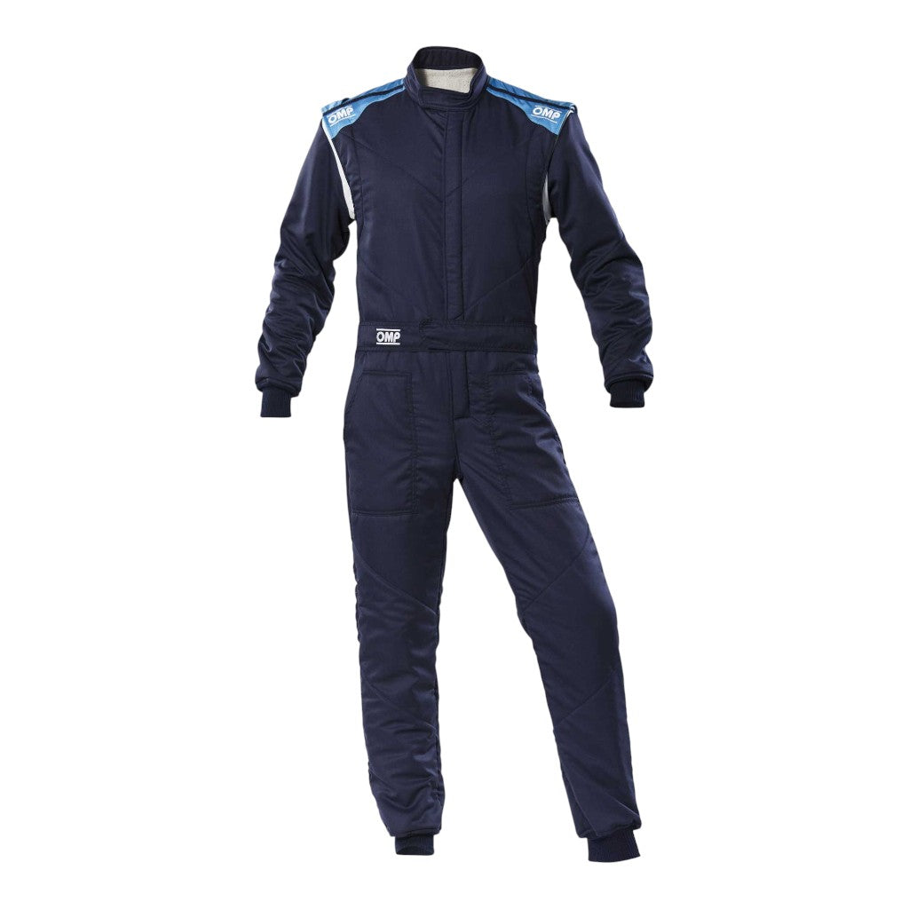OMP IA0-1828-E01-244-58 Костюм для автоспорту First-S MY2020, FIA 8856-2018, Синій / Блакитний, Розмір 58 Photo-0 