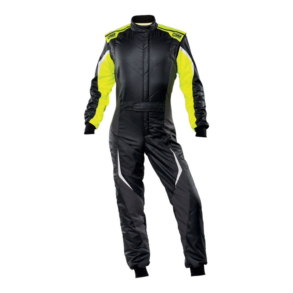 OMP IA0-1859-B01-178-50 Костюм для автоспорту Tecnica Evo , FIA 8856-2018, Чорний / Жовтий, Розмір 50 Photo-0 