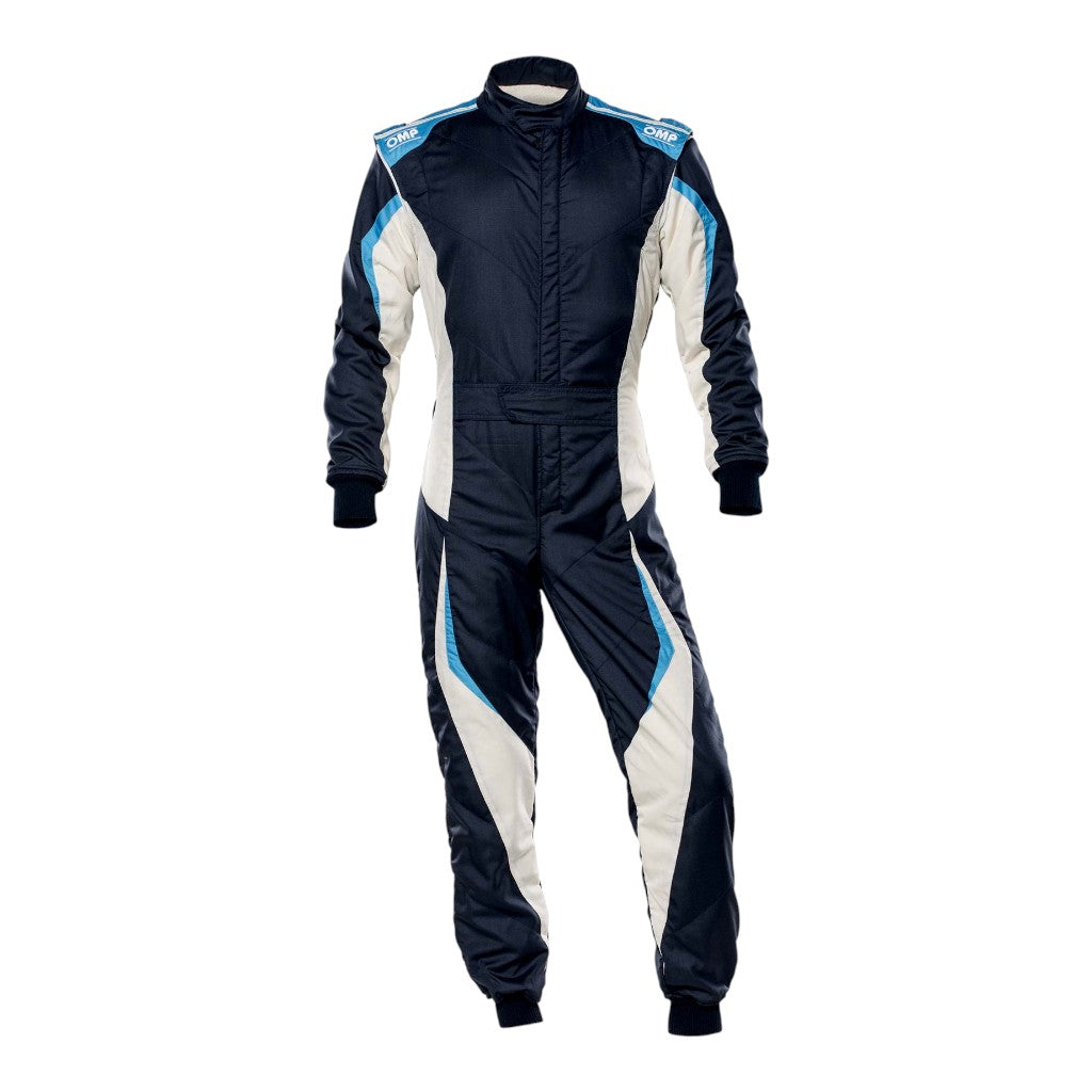 OMP IA0-1859-B01-246-56 Костюм для автоспорту Tecnica Evo , FIA 8856-2018, Синій / Білий / Сірий / Блакитний, Розмір 56 Photo-0 
