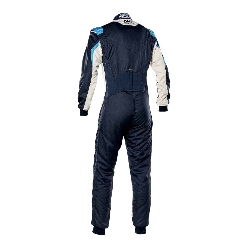 OMP IA0-1859-B01-246-50 Костюм для автоспорту Tecnica Evo , FIA 8856-2018, Синій / Білий / Сірий / Блакитний, Розмір 50 Photo-1 