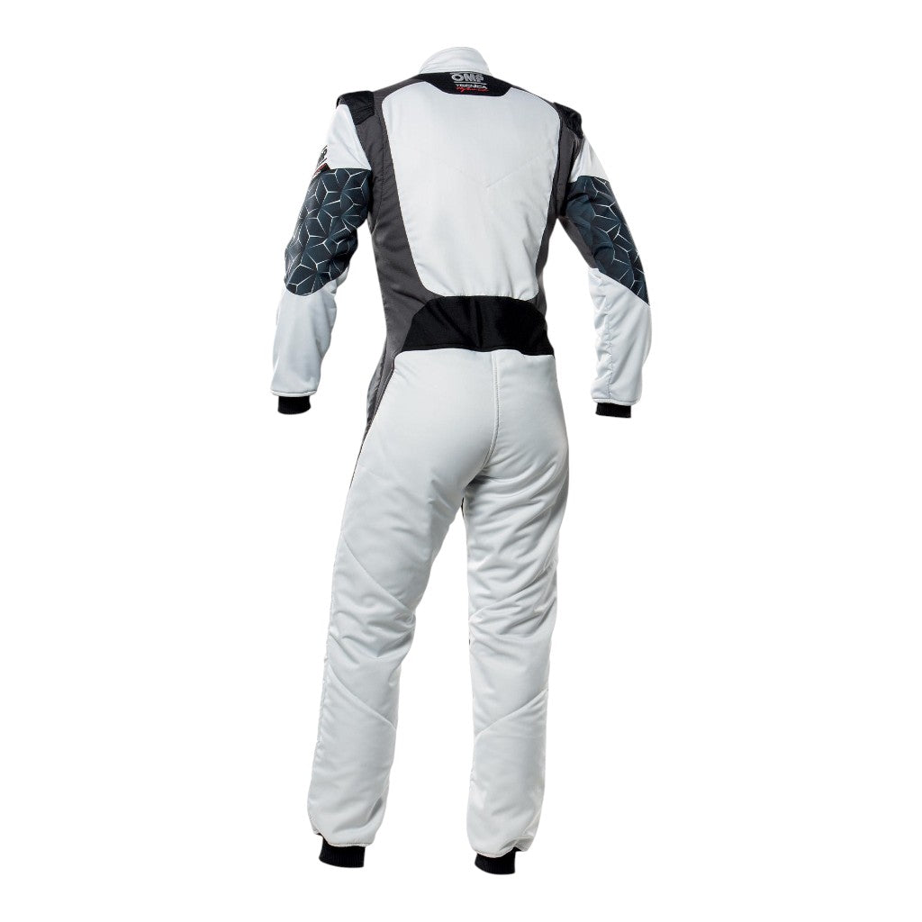 OMP IA0-1864-A01-089-62 Костюм для автоспорту Tecnica Hybrid, FIA 8556-2018, Сріблястий / Чорний, Розмір 62 Photo-1 