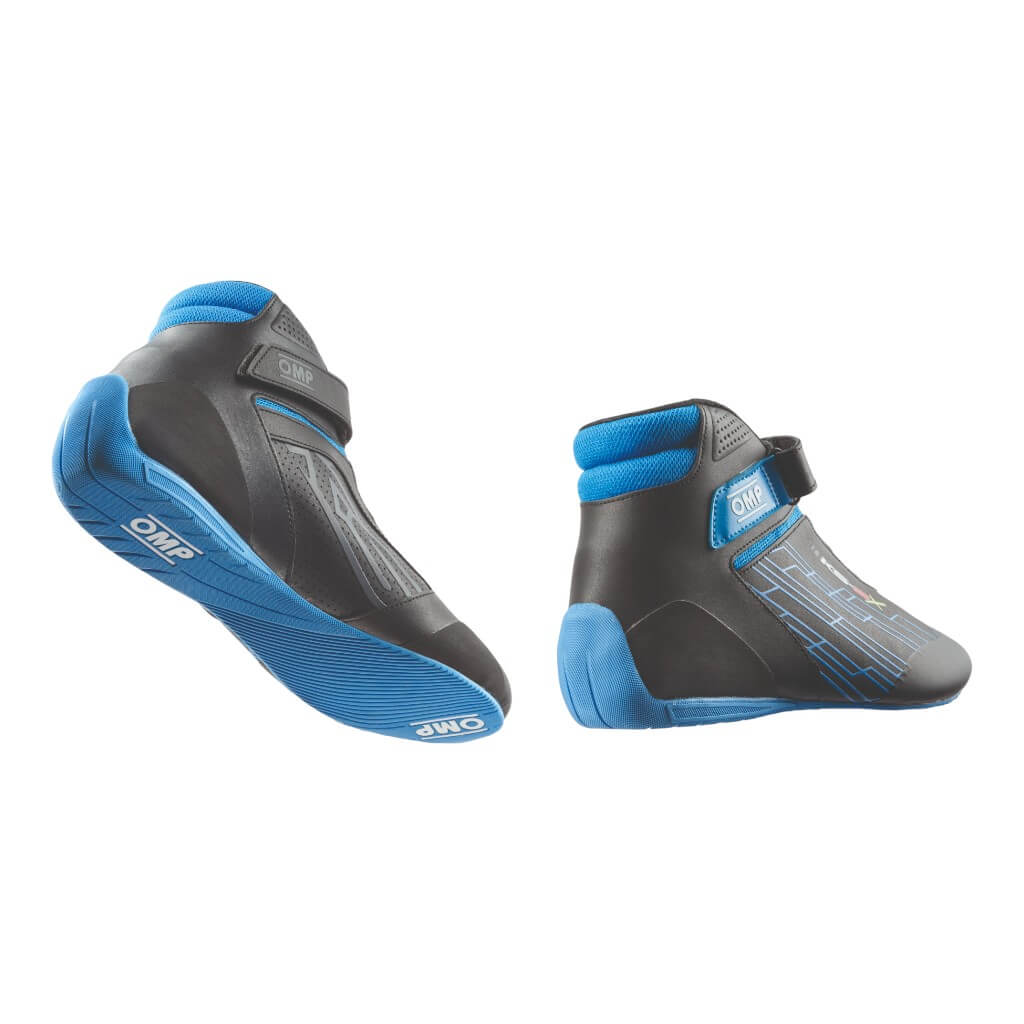 OMP KC0-0839-A01-275-39 Черевики для картингу KS-2X, FIA 8877-2022, Чорний/Блакитний, Розмір 39 Photo-1 