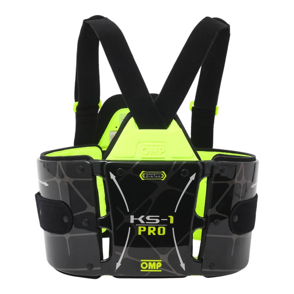 OMP KK0-0049-B01-178-S Захист корпусу для картингу KS-1 Pro, Чорний/Жовтий флуо, Розмір S Photo-1 