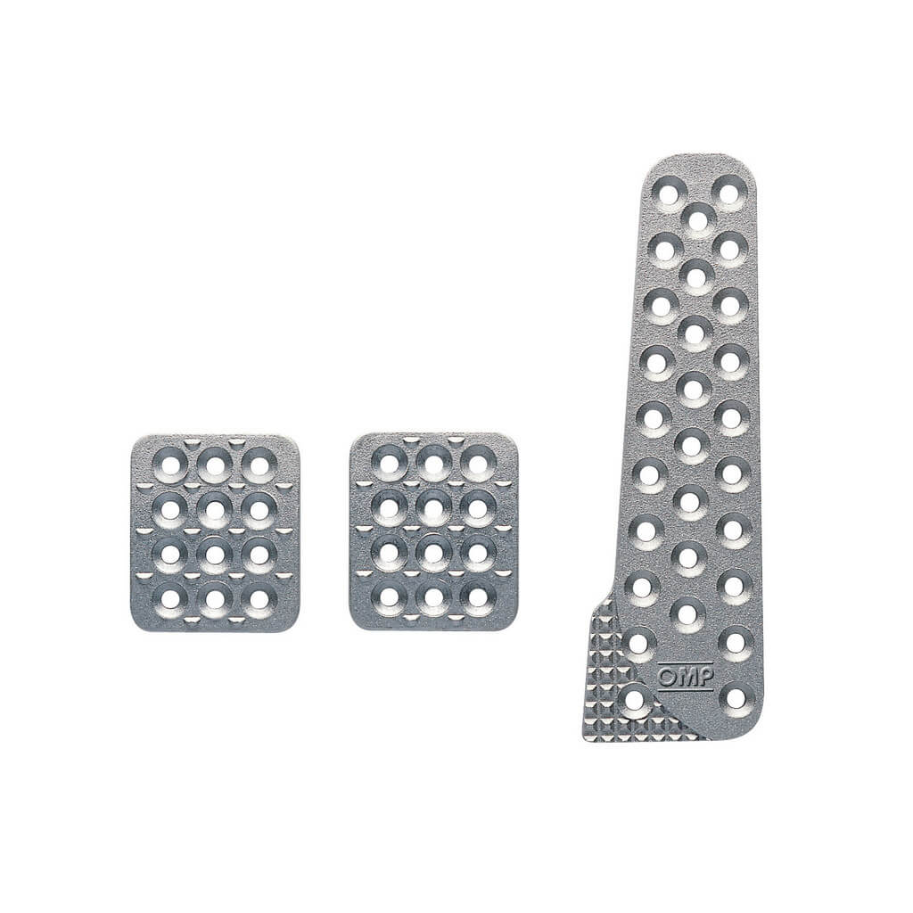 OMP OA0-1020-003 Комплект із 3 педалей, піскоструминний алюміній, сріблястий Photo-0 