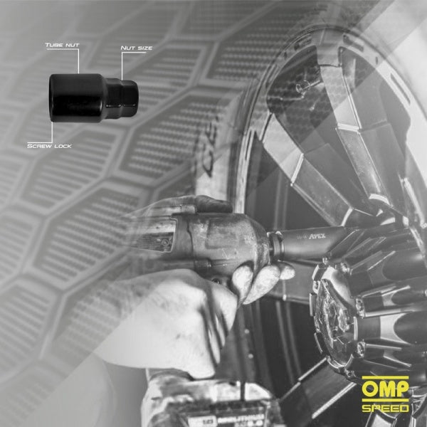 OMP OMPS09721201 Колісна гайка Slim internal drive star 12x1.5 Hex: 17-19 L: 36 мм Чорний 4 шт Photo-1 