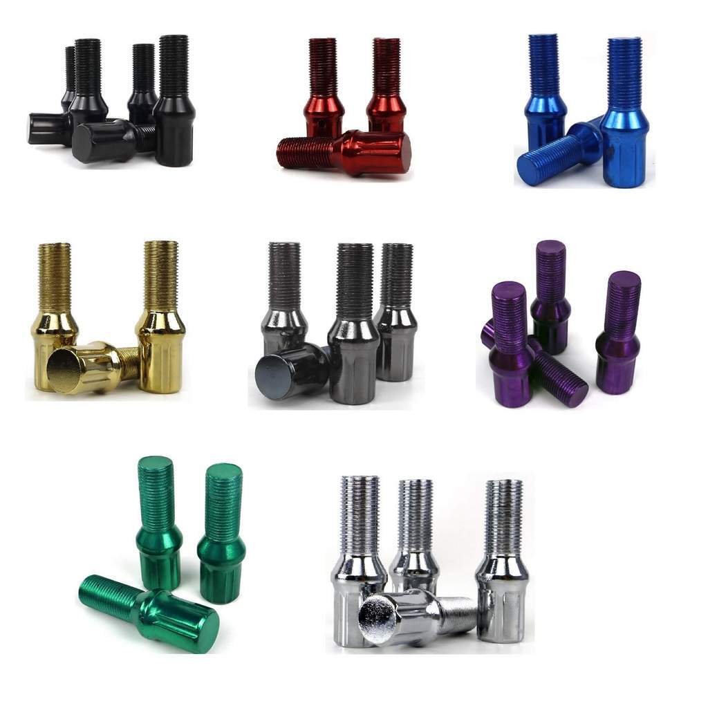 OMP OMPS09961409 Комплект колісних болтів M14x1.5, HEX: 17/19, L: 27мм, Жовтий, 20 шт Photo-0 