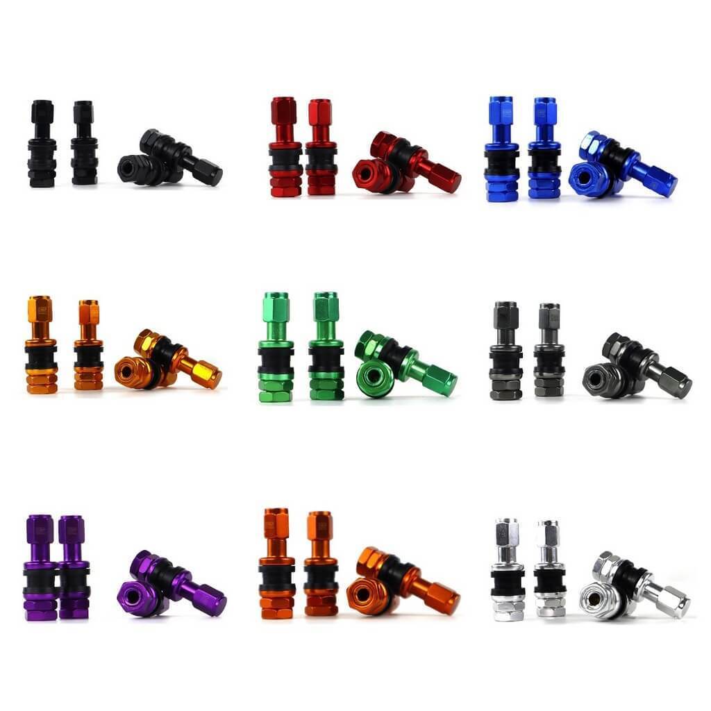 OMP OMPS09990007 Комплект повітряних клапанів для шин, алюміній, синій, 4 шт Photo-0 