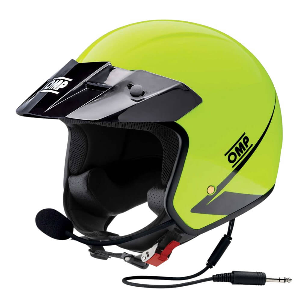 OMP SC0-0617-A02-099-XL Відкритий шолом для картингу Star J Intercom MY2024, Жовтий флуо, Розмір XL Photo-0 