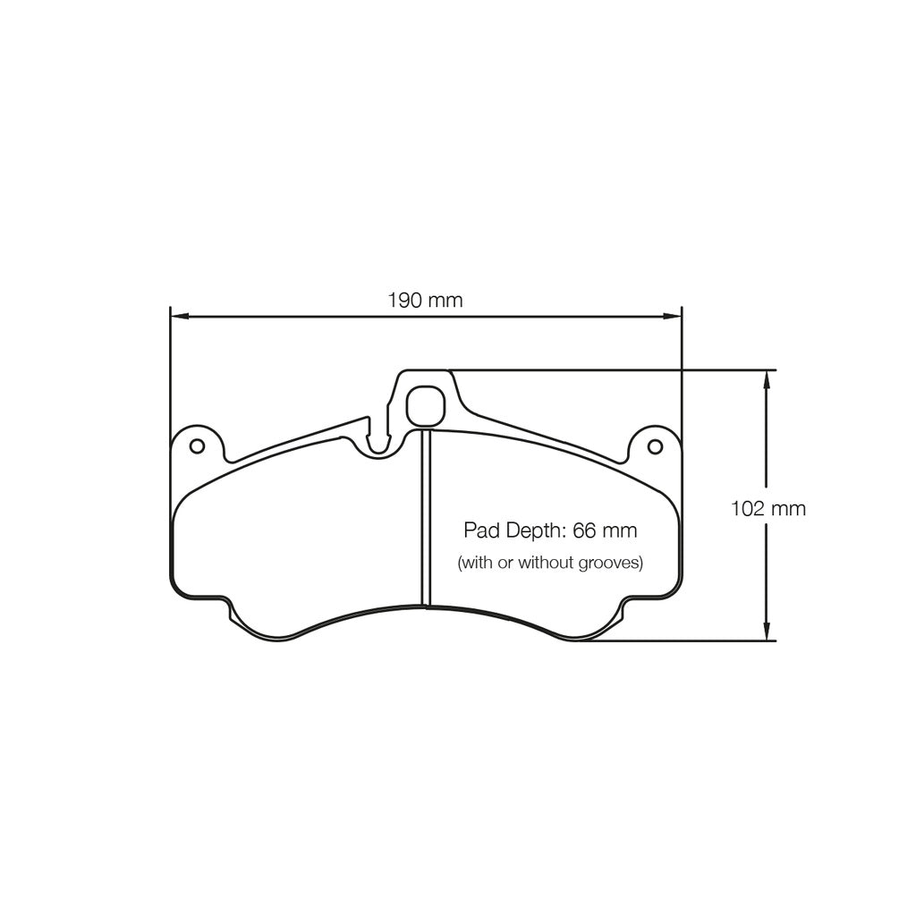 PAGID 2707-RSL29 Передні гальмівні колодки для PORSCHE 997 GT3 / Turbo / GT2 Iron Brakes Photo-1 