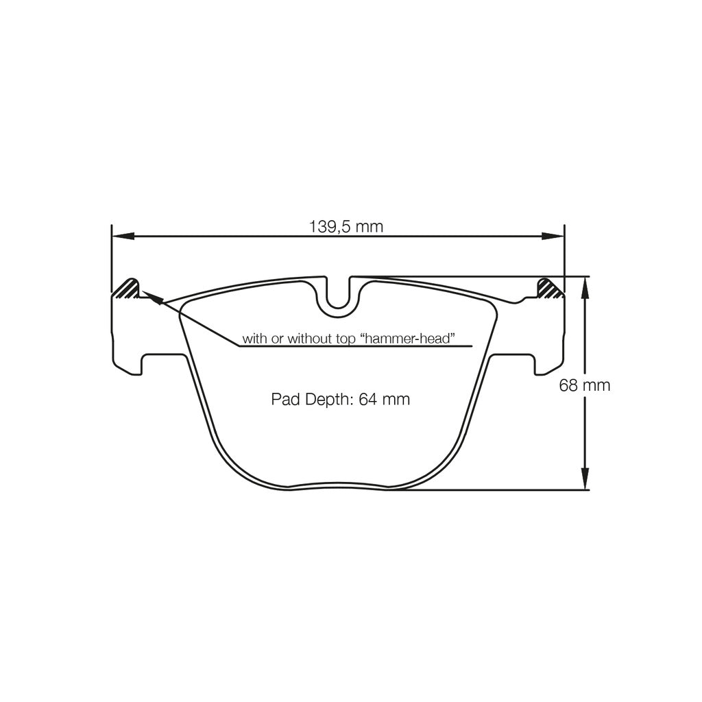 PAGID 8021-RSL1 Задні гальмівні колодки RSL1 для BMW M3 (E90 / E92) / M5 (E60) / M6 (E63 / E64) Photo-1 