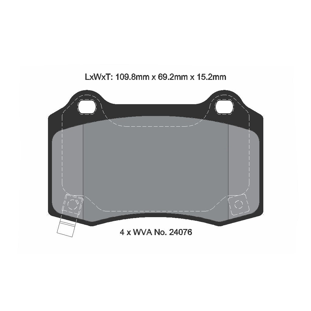 PAGID T8055SP2001 Гальмівні колодки задні STREET+ для TESLA Model S (5YJS) / Model X (5YJX) 2019- Photo-2 