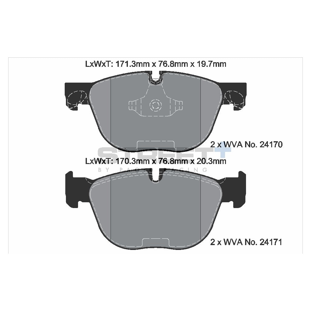 PAGID T8060SP2001 Гальмівні колодки передніе STREET+ для BMW X4 (F26) / X5 (F15, F85) / BMW X6 (F16, F86) Photo-1 