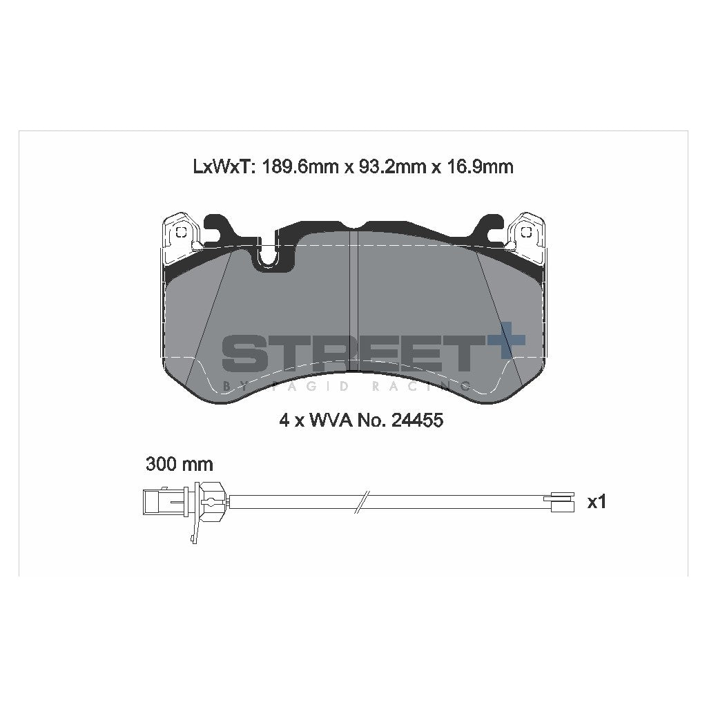 PAGID T8073SP2001 Гальмівні колодки передні STREET+ для AUDI A6 C6, C7 / A7 Sportback (4GA, 4GF) Photo-2 