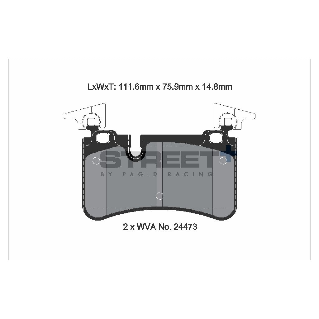 PAGID T8074SP2001 Гальмівні колодки задні STREET+ для MERCEDES-BENZ CLK / E-Class (W211, S211) / SLK (R171) Photo-2 