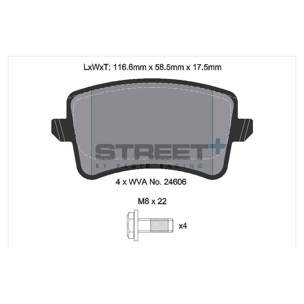 PAGID T8083SP2001 Гальмівні колодки задні STREET+ для AUDI A4 / A5 / Q5 (8RB) Photo-1 