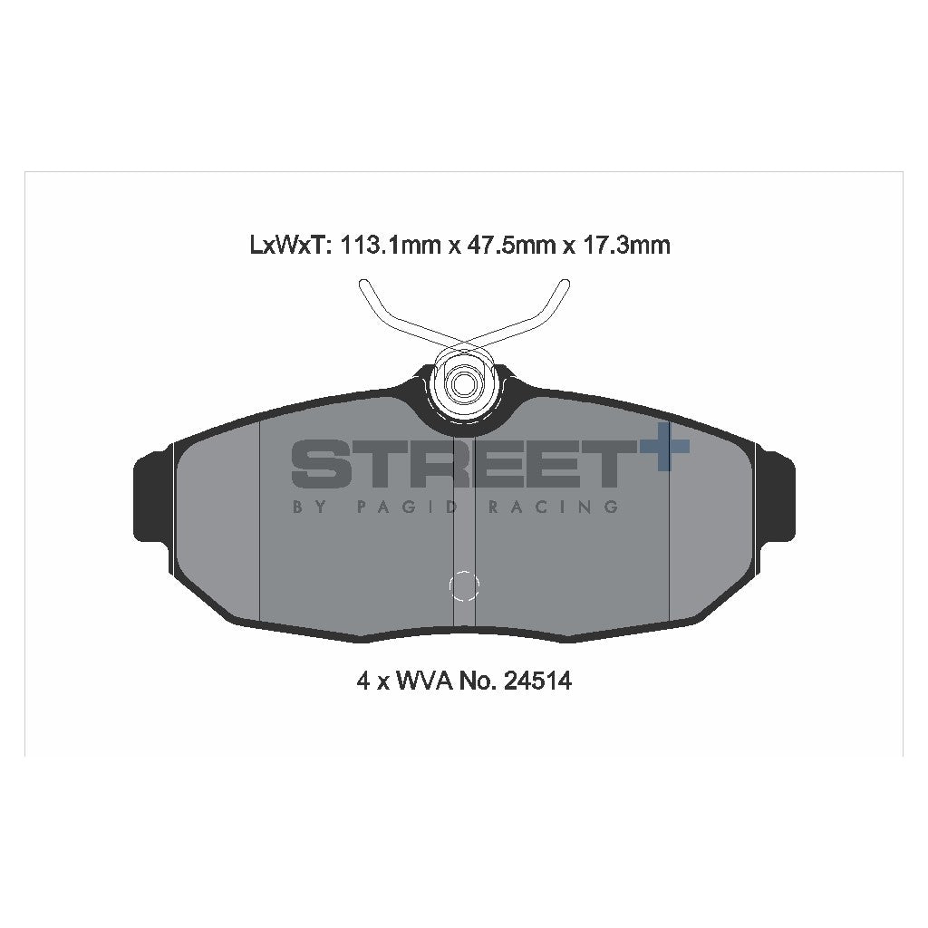 PAGID T8140SP2001 Задні гальмівні колодки STREET+ для FORD Mustang Coupe 1993-2004 Photo-2 