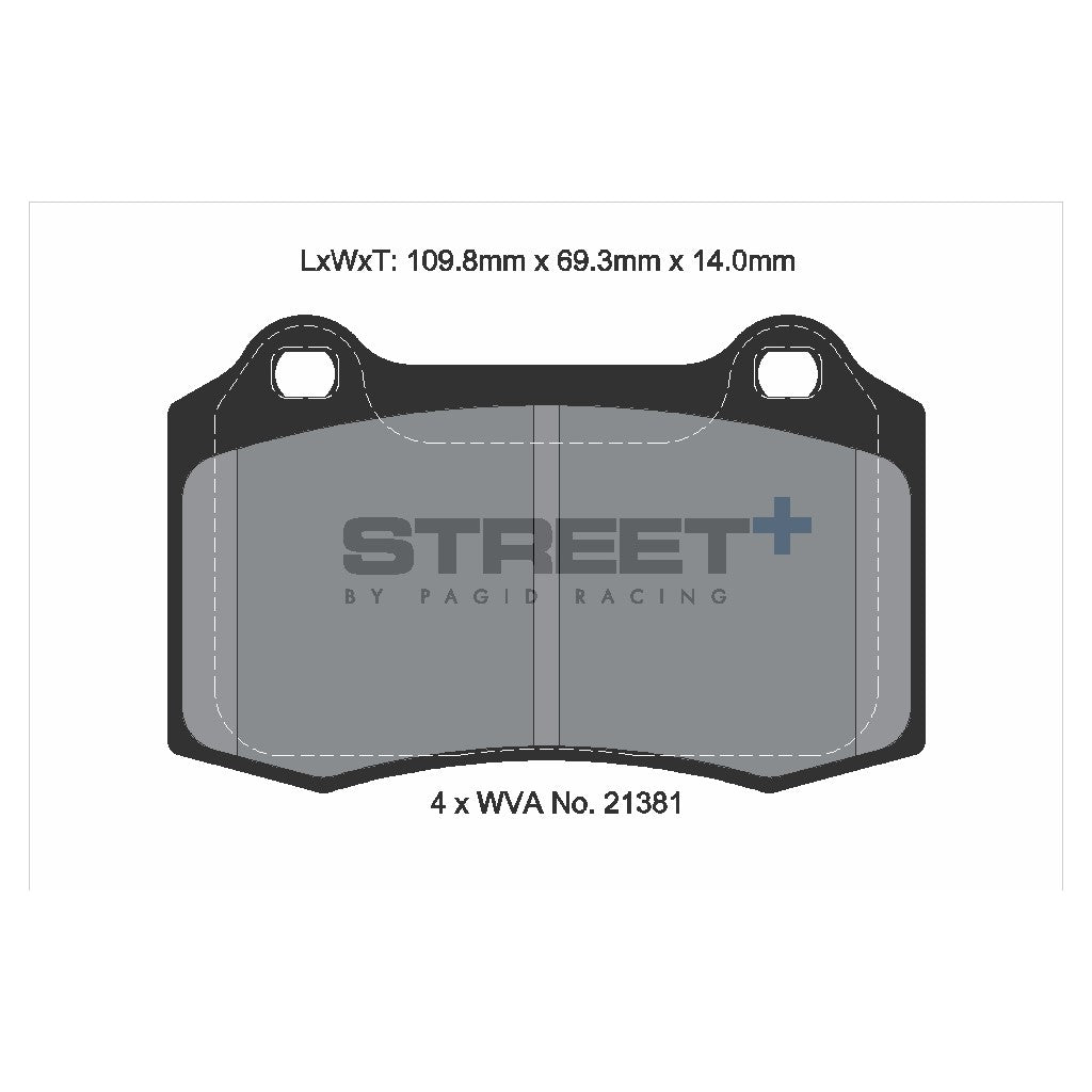PAGID T8155SP2001 Гальмівні колодки передні STREET+ для FORD Focus I (DAW, DBW) RS Photo-1 