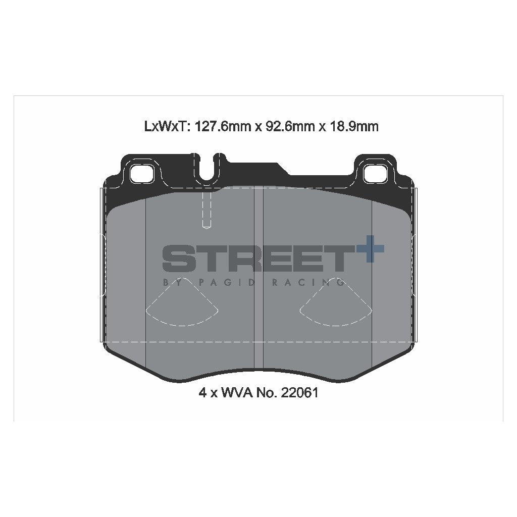 PAGID T8160SP2001 Передні гальмівні колодки STREET+ для MERCEDES-BENZ E-CLASS All-Terrain (S213) / E-CLASS Coupe (C238) / C-CLASS Coupe (C205) Photo-2 