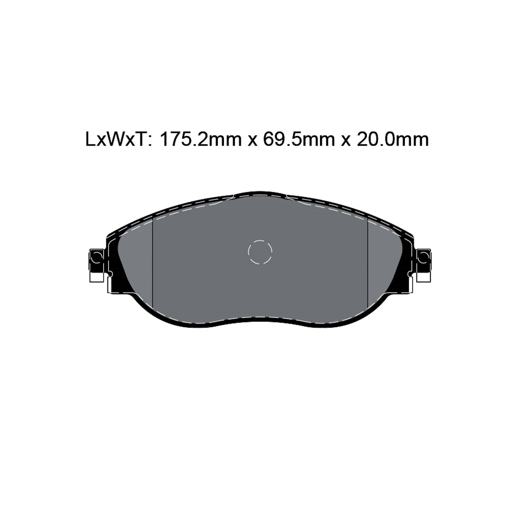 PAGID T8192SP2001 Передні гальмівні колодки STREET+ для VW Golf GTI (5G) 2013-2019 Photo-2 