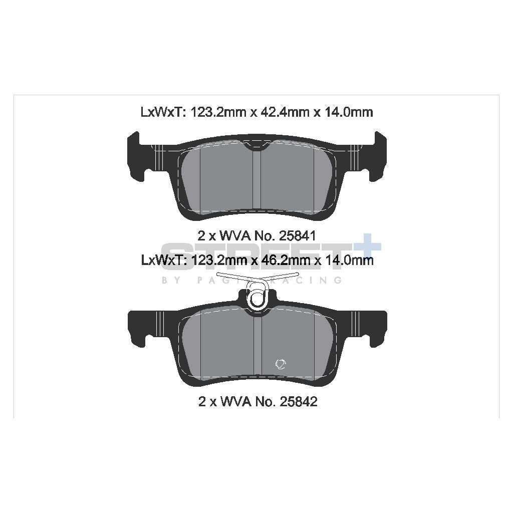PAGID T8235SP2001 Задні гальмівні колодки STREET+ для FORD Fiesta VII 2017-2020 Photo-2 