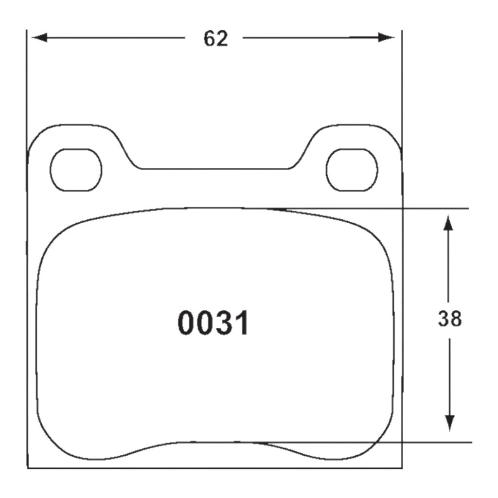 PFC 0031.11.15.44 Задні гальмівні колодки для FERRARI 308 GT4 / GTB 1973-1977 (11 Compound, 15 мм) Photo-1 