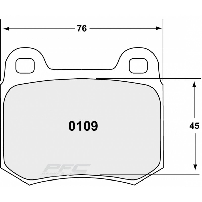 PFC 0109.97.15.44 Задні гальмівні колодки RACE 97 CMPD 15 мм для SUBARU STI / MITSUBISHI EVO 5-9 / NISSAN 350Z Photo-1 