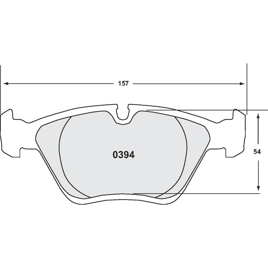 PFC 0394.11 Передні гальмівні колодки Z-RATED для BMW 330i (E46) / M3 (E36 / E46) / M5 (E34) Photo-1 