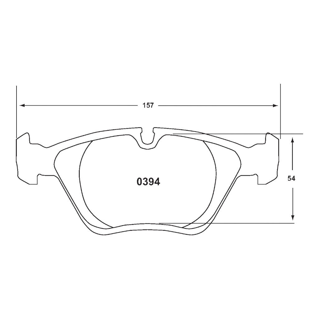 PFC 0394.331.20.44 Передні гальмівні колодки RACE 331 CMPD 20 мм для BMW M3 (E46) 2000-2006 Photo-1 