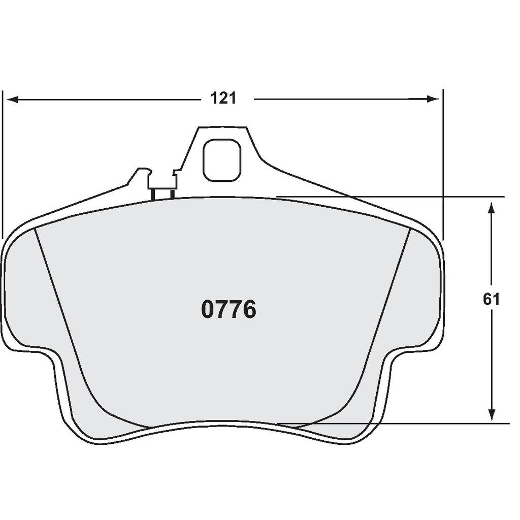 PFC 0776.68.16.64 Задні гальмівні колодки для PORSCHE 911 GT2 / GT3 / GT3RS (996) (68 Compound, 17 mm) Photo-0 