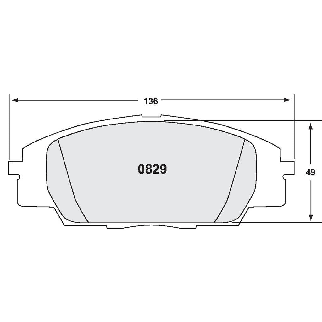 PFC 0829.68.16.64 Передні гальмівні колодки для HONDA S2000 (AP1 / AP2) (68 Compound, 17 mm) Photo-0 