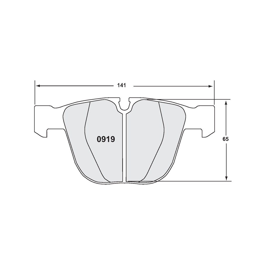 PFC 0919.332.16.44 Задні гальмівні колодки RACE 332 CMPD 16 мм для BMW M3 (E90 / E92 / E93) 2008-2013 Photo-2 